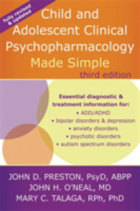Child and Adolescent Clinical Psychopharmacology Made Simple （3 REV UPD）