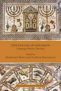 The Psalms of Solomon : Language, History, Theology (Early Judaism and Its Literature)