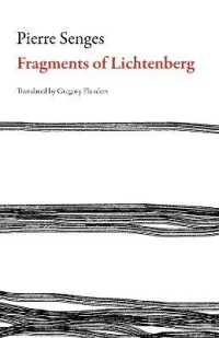 Fragments of Lichtenberg (Fre French Literature Series)