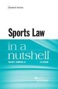 Sports Law in a Nutshell (Nutshell Series)