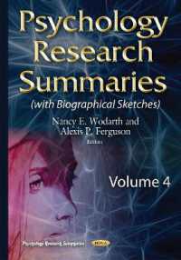 Psychology Research Summaries : Volume 4 -- Hardback 〈4〉
