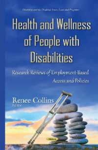 Health & Wellness of People with Disabilities : Research Reviews of Employment-based Access & Policies -- Hardback