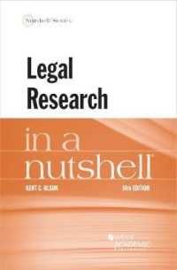 法律調査（第１４版）<br>Legal Research in a Nutshell (Nutshell Series) （14TH）