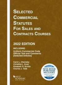 Selected Commercial Statutes for Sales and Contracts Courses, 2022 Edition (Selected Statutes)