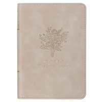 KJV Bible Compact Faux Leather Taupe