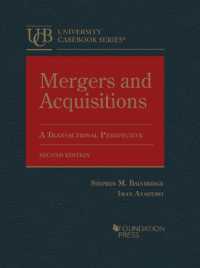 Mergers and Acquisitions : A Transactional Perspective (University Casebook Series) （2ND）