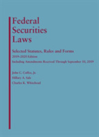 Federal Securities Laws : Selected Statutes, Rules and Forms, 2019-2020 Edition (Selected Statutes)