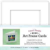 Mini Art Frame Cards : Display & Gift Your Artwork; Perfect for Drawings, Paintings, Quilt Blocks, Photos, Embroidery & More; 8 Cards, 8 Envelopes, 5 X 5 with 3 X 3 Die-Cut Window
