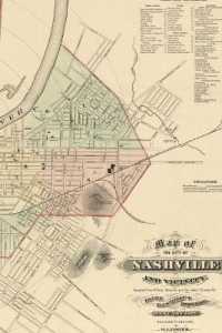 Nashville， Tennessee Vintage Map Field Journal Notebook， 50 pages/25 sheets， 4x6 (Poetose Notebooks)