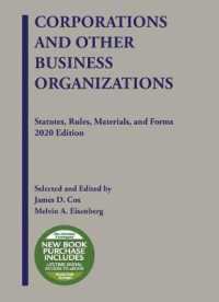 Corporations and Other Business Organizations : Statutes, Rules, Materials, and Forms, 2020 (Selected Statutes)