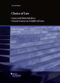 Choice of Law : Cases and Materials for a Concise Course on Conflict of Laws (Coursebook) （2ND）