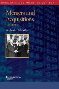 M&A（第４版）<br>Mergers and Acquisitions (Concepts and Insights) （4TH）