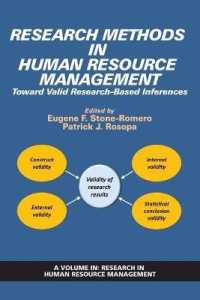 Research Methods in Human Resource Management : Toward Valid Research-Based Inferences (Research in Human Resource Management)