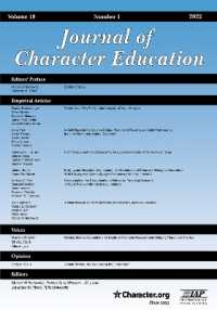 Journal of Character Education Vol 18 Issue 1 (Journal of Character Education)