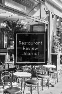 Restaurant Review Journal : Record & Review, Notes, Write Restaurants Reviews Details Log, Gift, Book, Notebook, Diary
