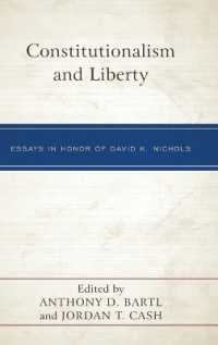 Constitutionalism and Liberty : Essays in Honor of David K. Nichols