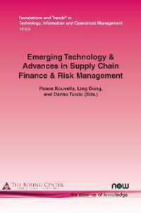 Emerging Technology & Advances in Supply Chain Finance & Risk Management (Foundations and Trends® in Technology, Information and Operations Management)