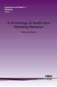 A Chronology of Health Care Marketing Research (Foundations and Trends® in Marketing)