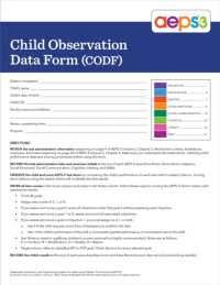 Assessment, Evaluation, and Programming System for Infants and Children (AEPS®-3) : Child Observation Data Form （Looseleaf）