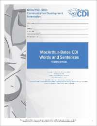 MacArthur-Bates Communicative Development Inventories (CDI) Words and Sentences Forms : 16-30 Months （3RD）
