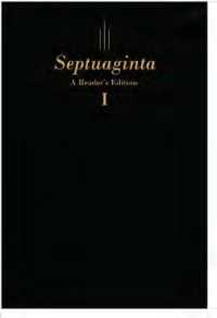 Septuaginta: a Reader's Edition Flexisoft : Two-Volume Set
