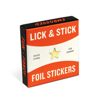 Knock Knock Gold Stars Lick and Stick Foil Stickers （STK UNBND）