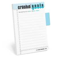 Knock Knock Crushin' Goals Sticky Note with Tabs Pad