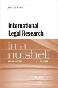 国際法律調査（第３版）<br>International Legal Research in a Nutshell (Nutshell Series) （3RD）