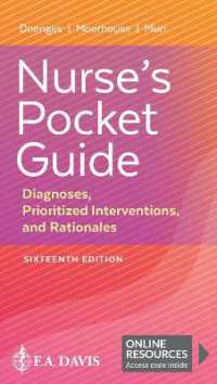 看護師ポケットガイド：診断、優先介入と根拠（第１６版）<br>Nurse's Pocket Guide : Diagnoses, Prioritized Interventions, and Rationales （16TH）