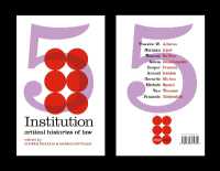 Institution : Critical Histories of Law (Crmep Books)