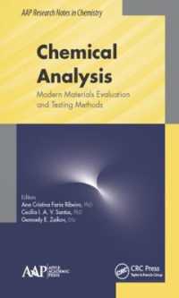 Chemical Analysis : Modern Materials Evaluation and Testing Methods (Aap Research Notes on Chemistry)