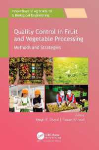 Quality Control in Fruit and Vegetable Processing : Methods and Strategies (Innovations in Agricultural & Biological Engineering)