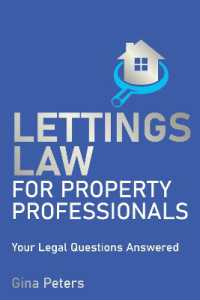 Lettings Law for Property Professionals : Your legal questions answered
