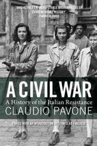 イタリアのレジスタンス運動史（英訳）<br>A Civil War : A History of the Italian Resistance