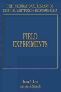 フィールド実験<br>Field Experiments (The International Library of Critical Writings in Economics series)