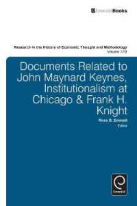 Documents Related to John Maynard Keynes, Institutionalism at Chicago & Frank H. Knight (Research in the History of Economic Thought and Methodology)
