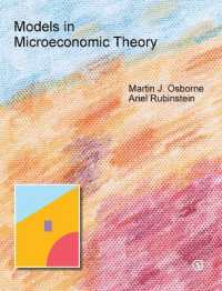 Models in Microeconomic Theory : 'She' Edition （Hardback）