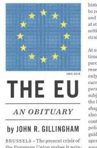 ＥＵの死亡記事（新装版）<br>The EU : An Obituary
