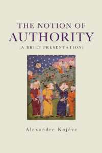 コジェーヴ『権威の概念』（英訳）<br>The Notion of Authority