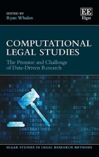 計算法学研究：データ主導の調査手法<br>Computational Legal Studies : The Promise and Challenge of Data-Driven Research (Elgar Studies in Legal Research Methods)