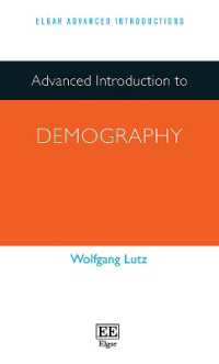 人口学：上級入門<br>Advanced Introduction to Demography (Elgar Advanced Introductions series)
