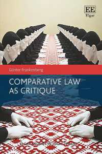 批評としての比較法<br>Comparative Law as Critique (Elgar Studies in Legal Theory)