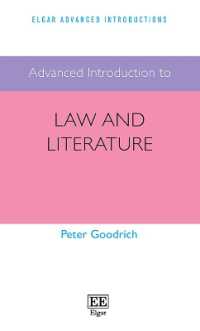 法と文学：上級入門<br>Advanced Introduction to Law and Literature (Elgar Advanced Introductions series)
