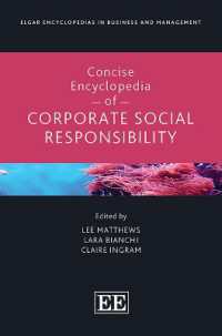 CSRコンサイス百科<br>Concise Encyclopedia of Corporate Social Responsibility (Elgar Encyclopedias in Business and Management series)