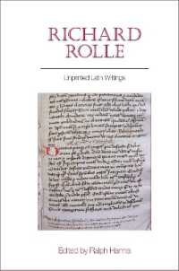 Richard Rolle : Unprinted Latin Writings (Exeter Medieval Texts and Studies)