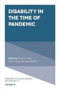 Disability in the Time of Pandemic (Research in Social Science and Disability)