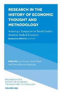Research in the History of Economic Thought and Methodology : Including a Symposium on David Gordon: American Radical Economist (Research in the History of Economic Thought and Methodology)