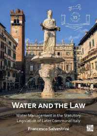 Water and the Law : Water Management in the Statutory Legislation of Later Communal Italy