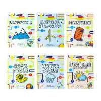 Flowchart Explorers Earth Science STEM 6 Geography Science Books Set : (Landforms, Natural Resources, Pollution, Rock Cycle, Water Cycle, Weather)