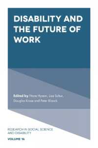 Disability and the Future of Work (Research in Social Science and Disability)